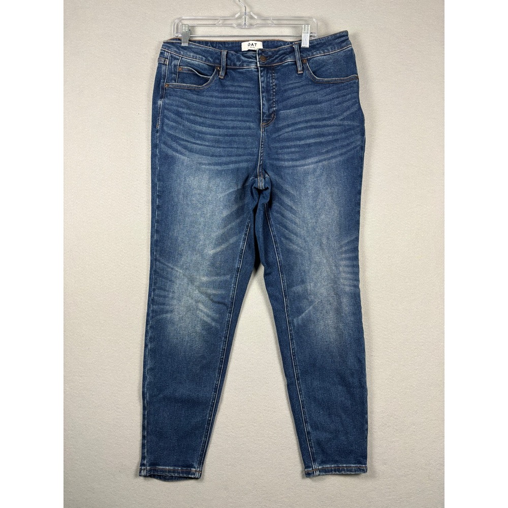 OAT New York High-Rise Skinny Jeans Stretch Denim 16W Medium Blue Wash